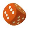 Large Dice Orange